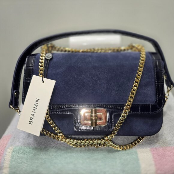 💎💎NWT Brahmin Rosa Navy Angora Crossbody🔥🔥 - Picture 7 of 12
